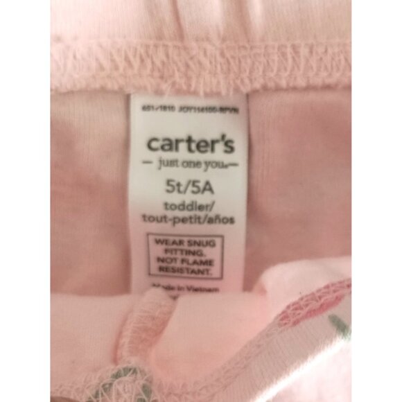 Carter’s 2-Piece Pajama Set Girls 5T Pink Long Sleeve Cherries PJs Excellent - Picture 3 of 6